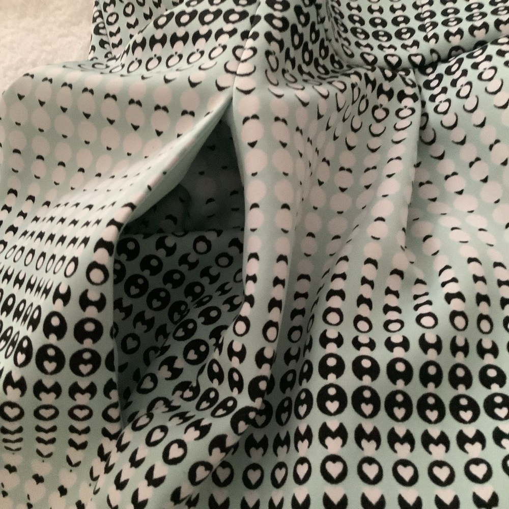 Guess dress mint green with black white dots built-in bra size 12 - Picture 9 of 9
